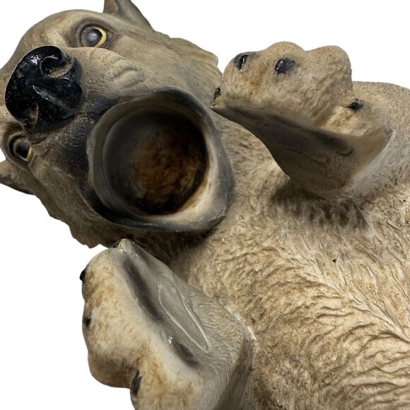 Wolf Pup Wine Bottle Holder Resin 2012 DWK - Picture 13 of 16